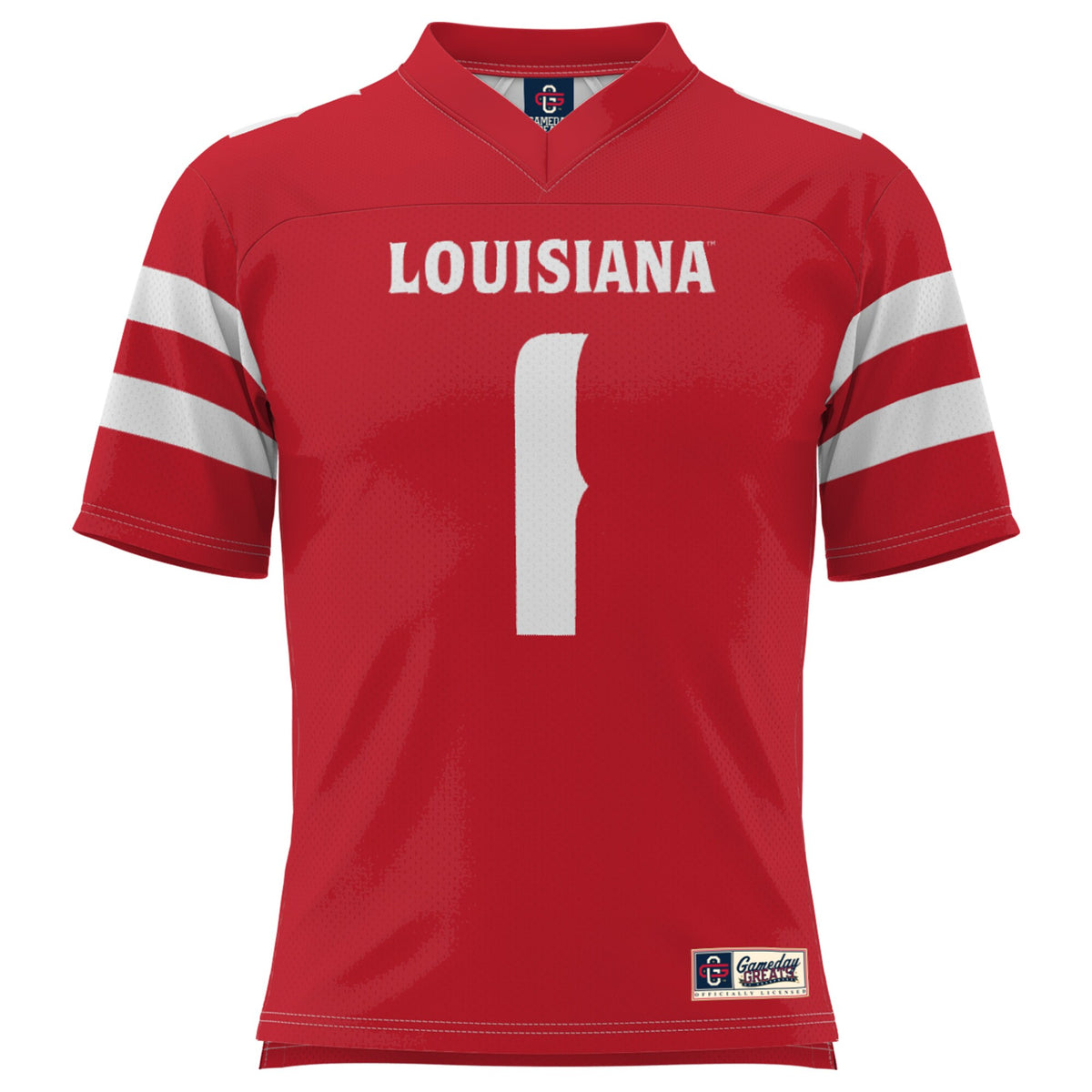 #1 Louisiana Ragin' Cajuns GameDay Greats Football Jersey - Red