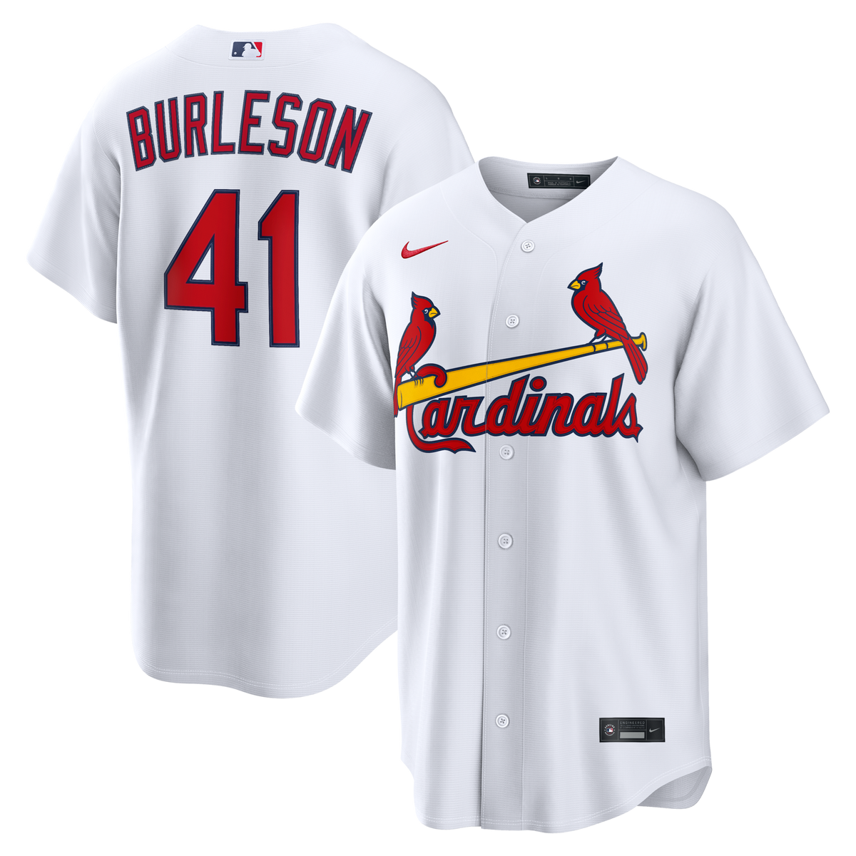 St. Louis Cardinals Alec Burleson White Home Replica Jersey