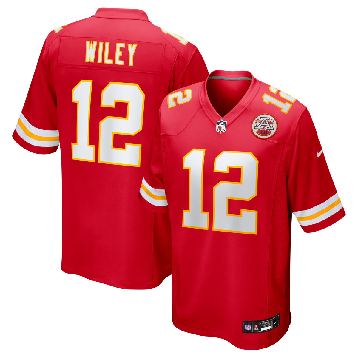 Kansas City Chiefs Jared Wiley Red Game Jersey
