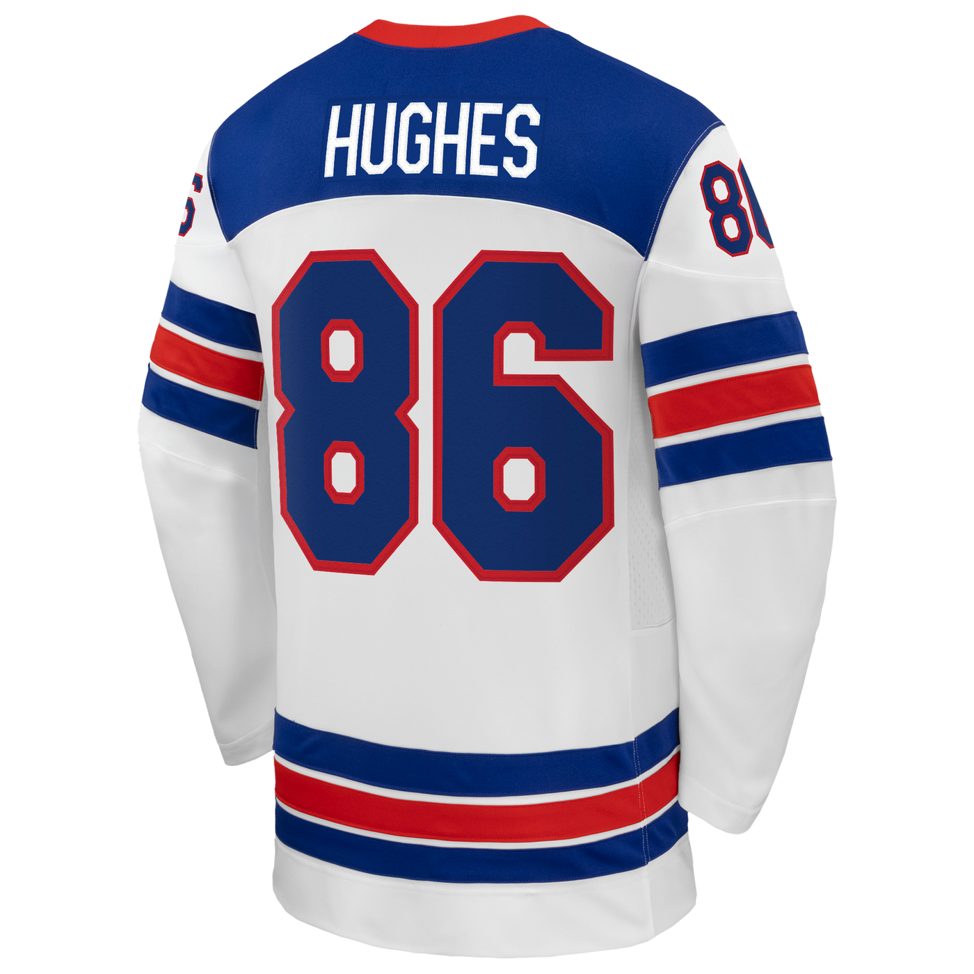 Jack Hughes Nike White US Hockey 2026 Away Replica Jersey