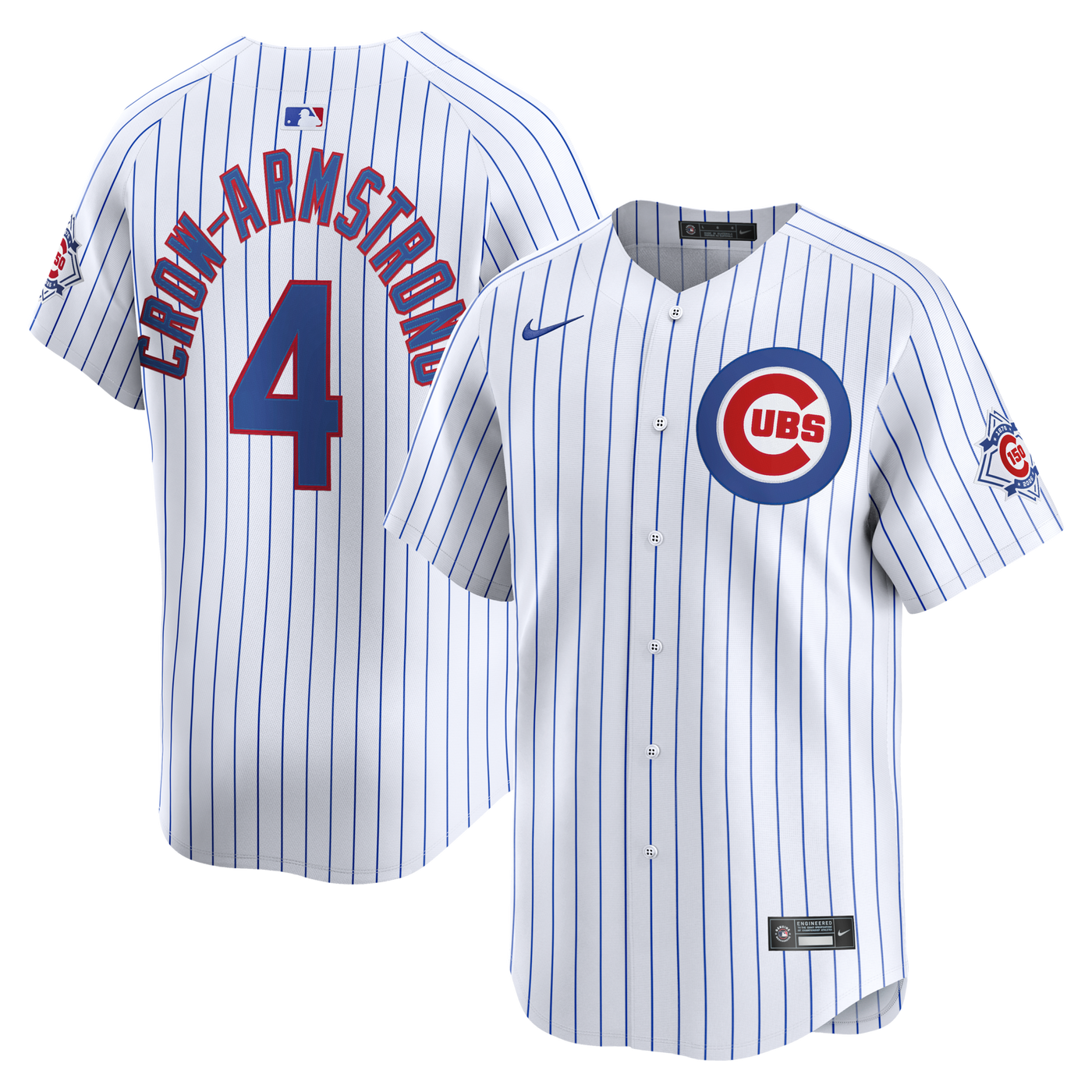 Chicago Cubs Pete Crow-Armstrong Nike White 150th Anniversary Limited Jersey