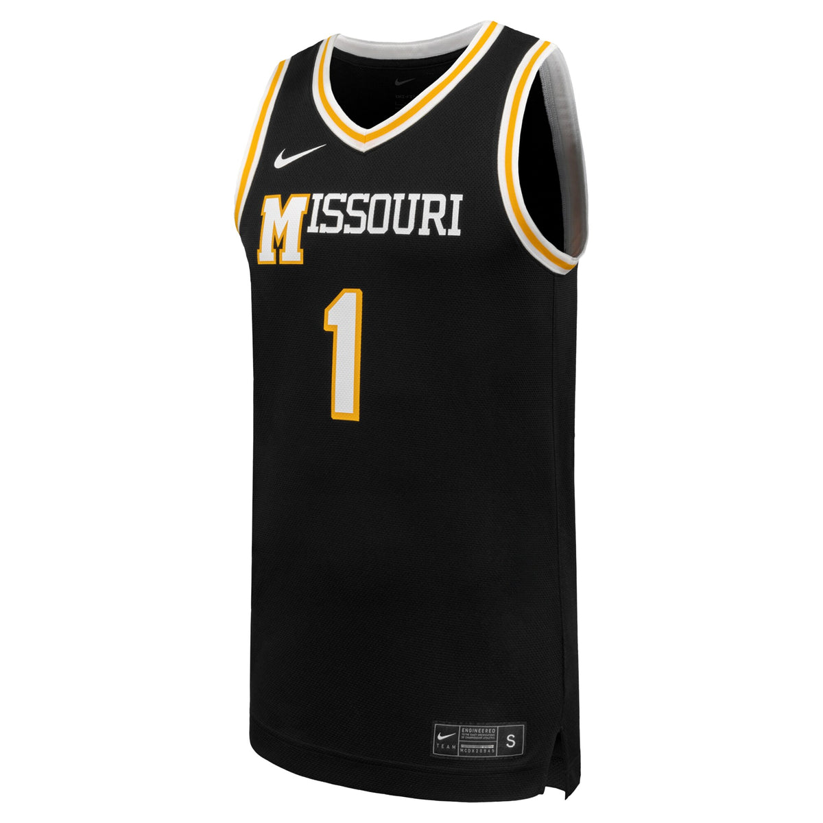 #1 Missouri Tigers Replica Basketball Jersey - Black