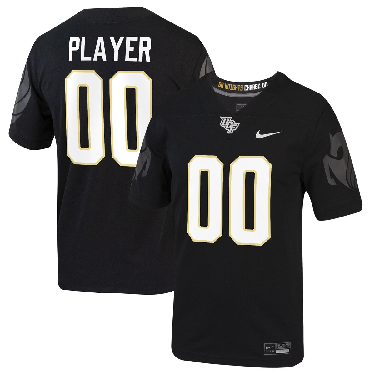 UCF Knights Home Custom Game Jersey - Black