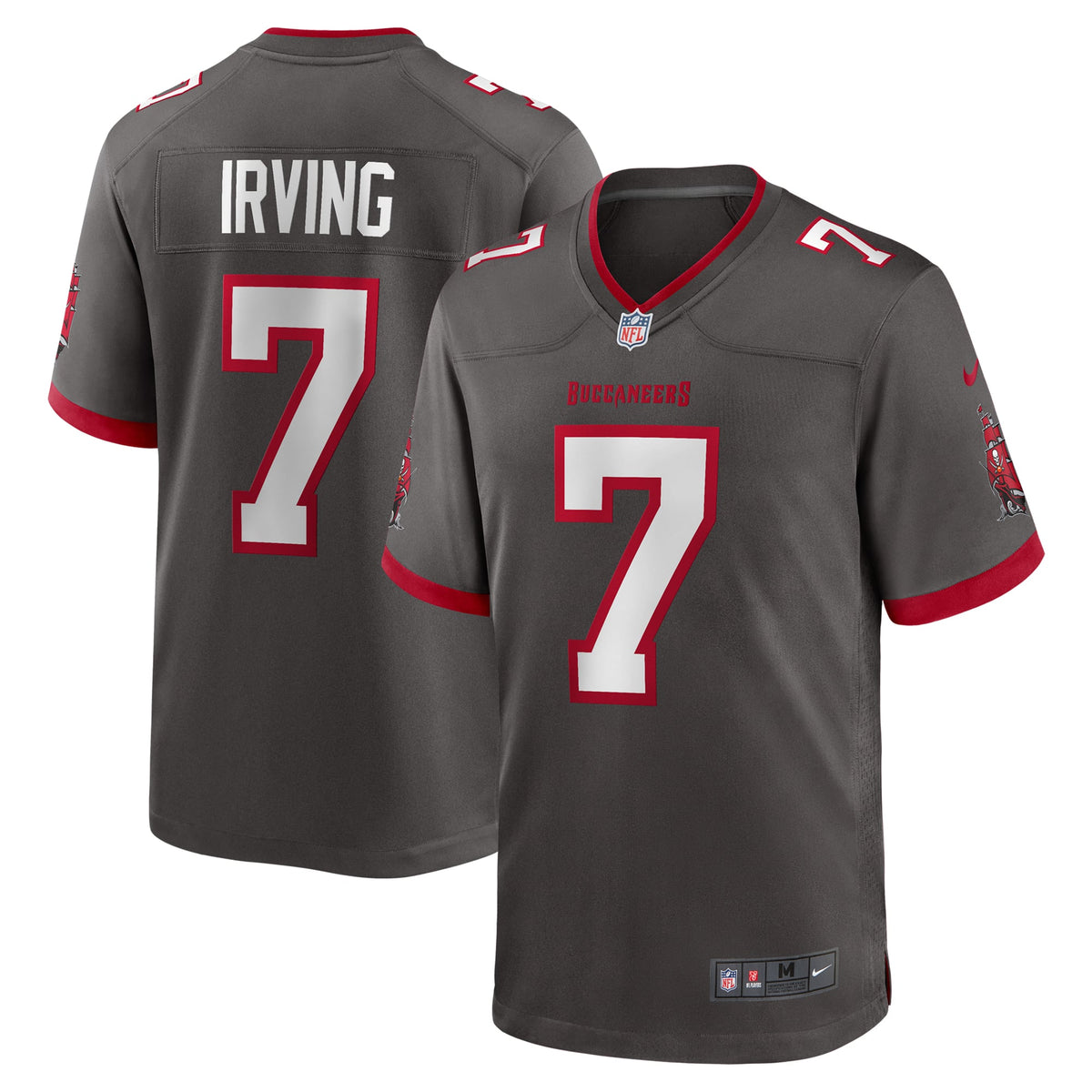 Tampa Bay Buccaneers Bucky Irving Nike Pewter Alternate Game Jersey