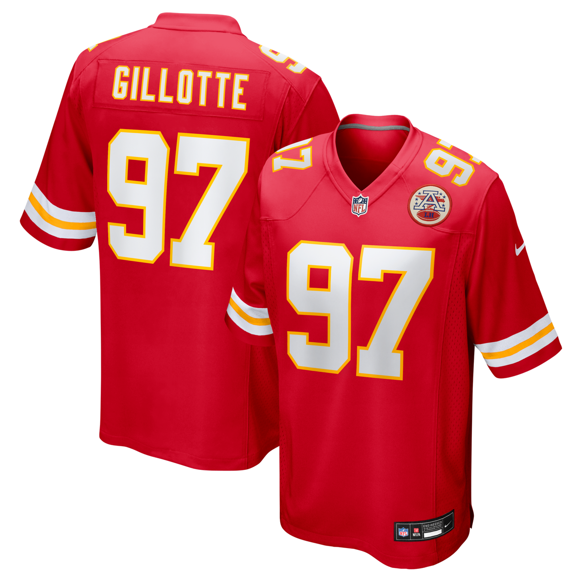 Kansas City Chiefs Ashton Gillotte Red Team Game Jersey
