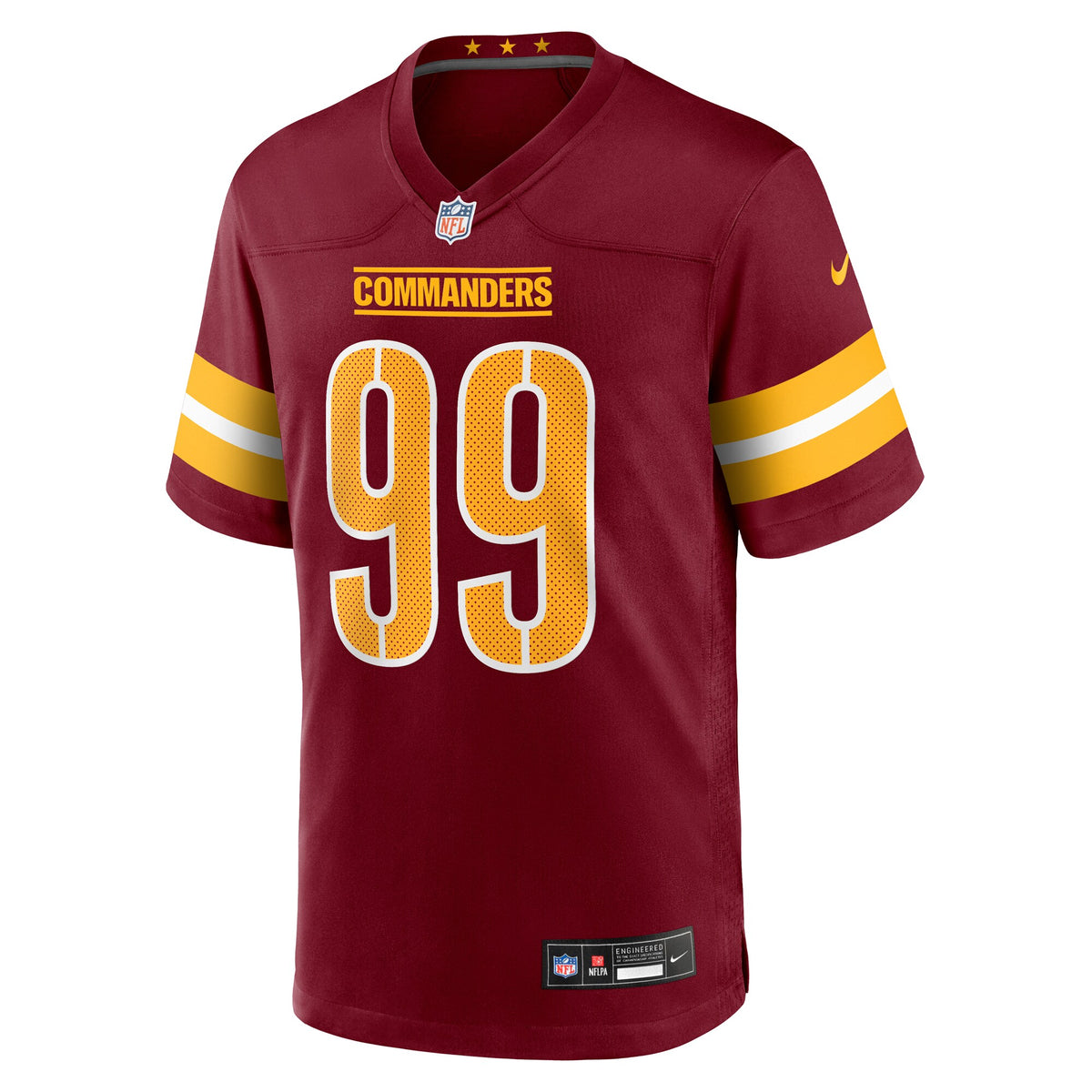 Washington Commanders Javon Kinlaw Burgundy Team Game Jersey