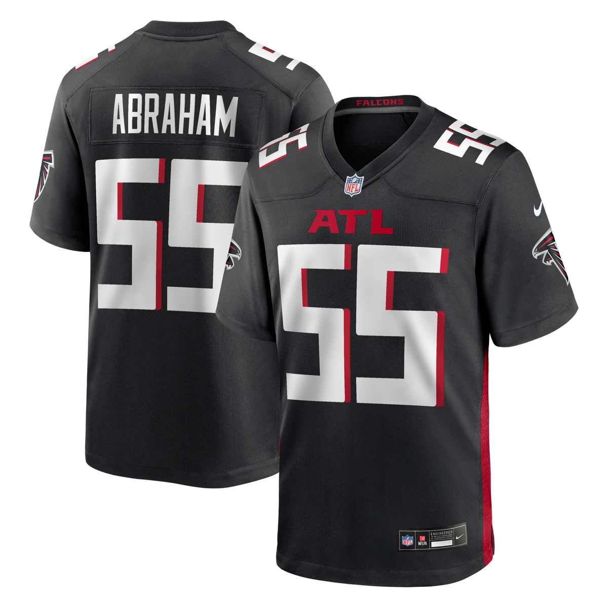 Atlanta Falcons John Abraham Black Game Retired Player Jersey