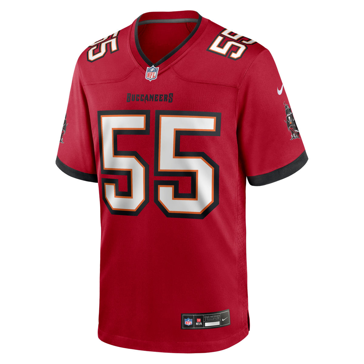 Tampa Bay Buccaneers Derrick Brooks Red Game Retired Player Jersey