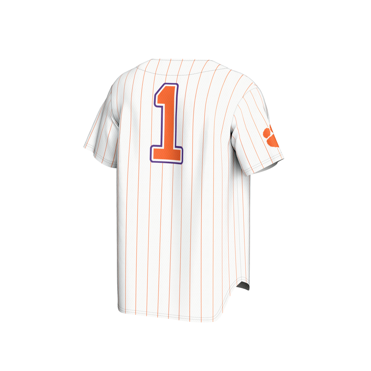 #1 Clemson Tigers GameDay Greats Lightweight Baseball Fashion Jersey - White