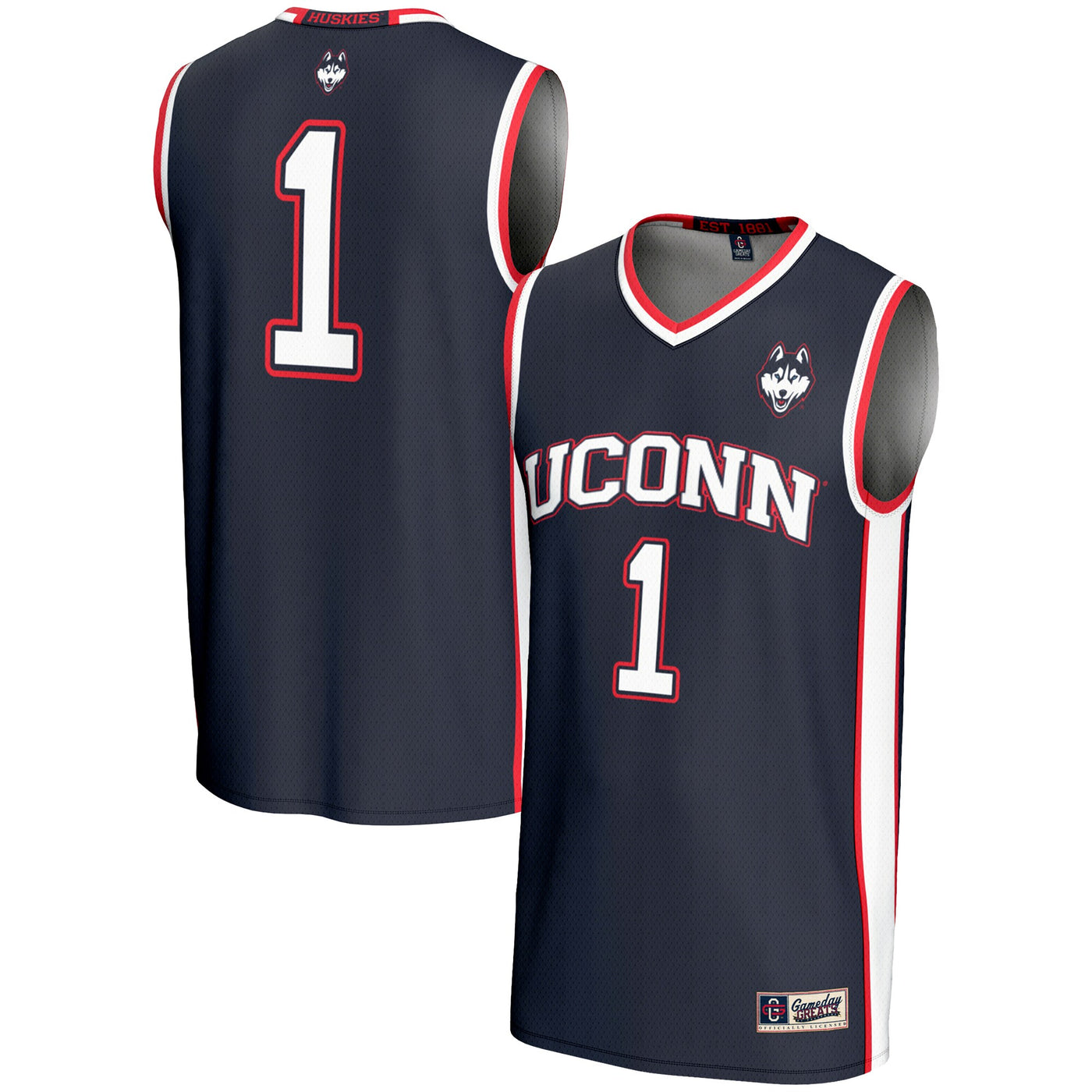 GameDay Greats #1 Navy UConn Huskies Lightweight Basketball Jersey