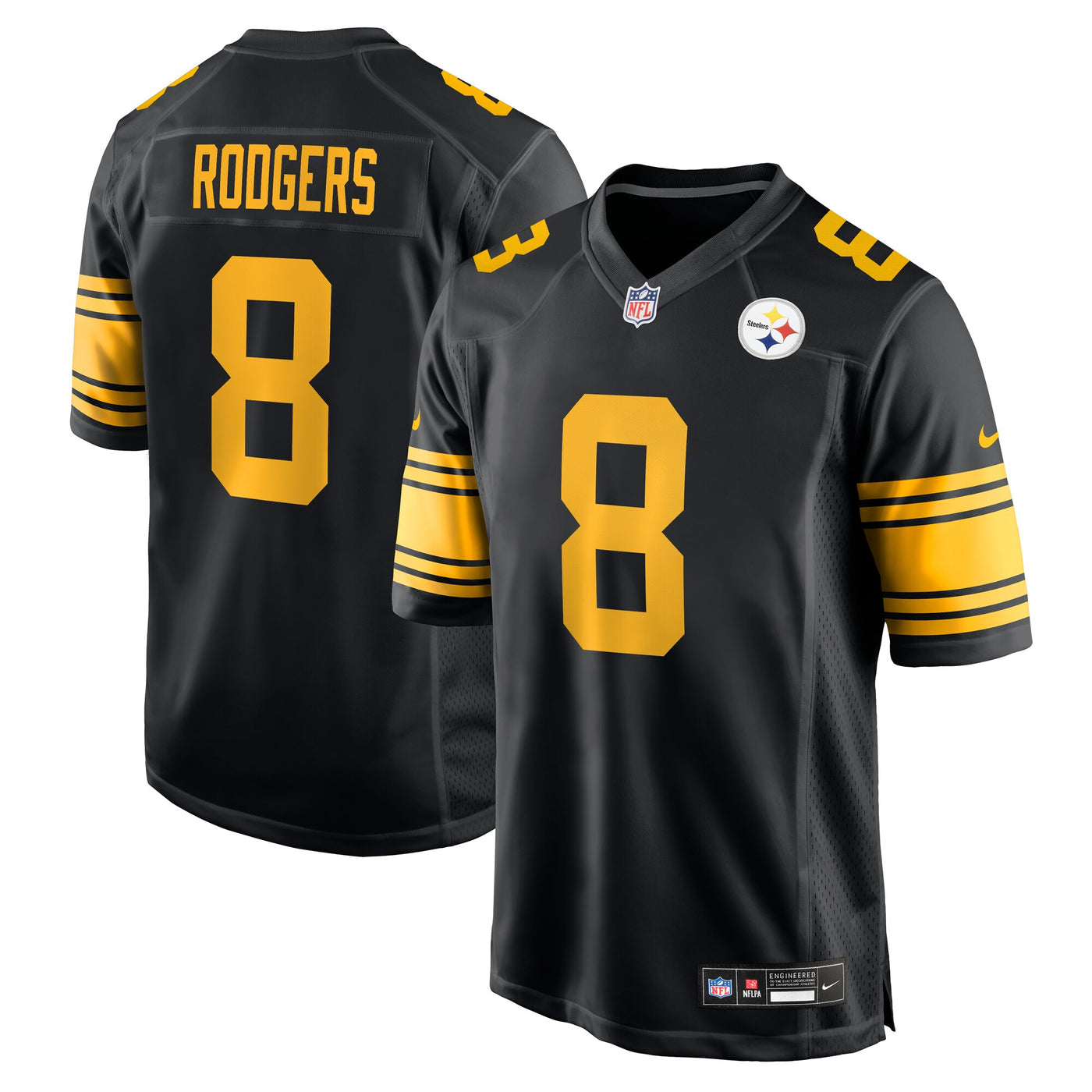 Pittsburgh Steelers Aaron Rodgers Nike Black Alternate Game Jersey