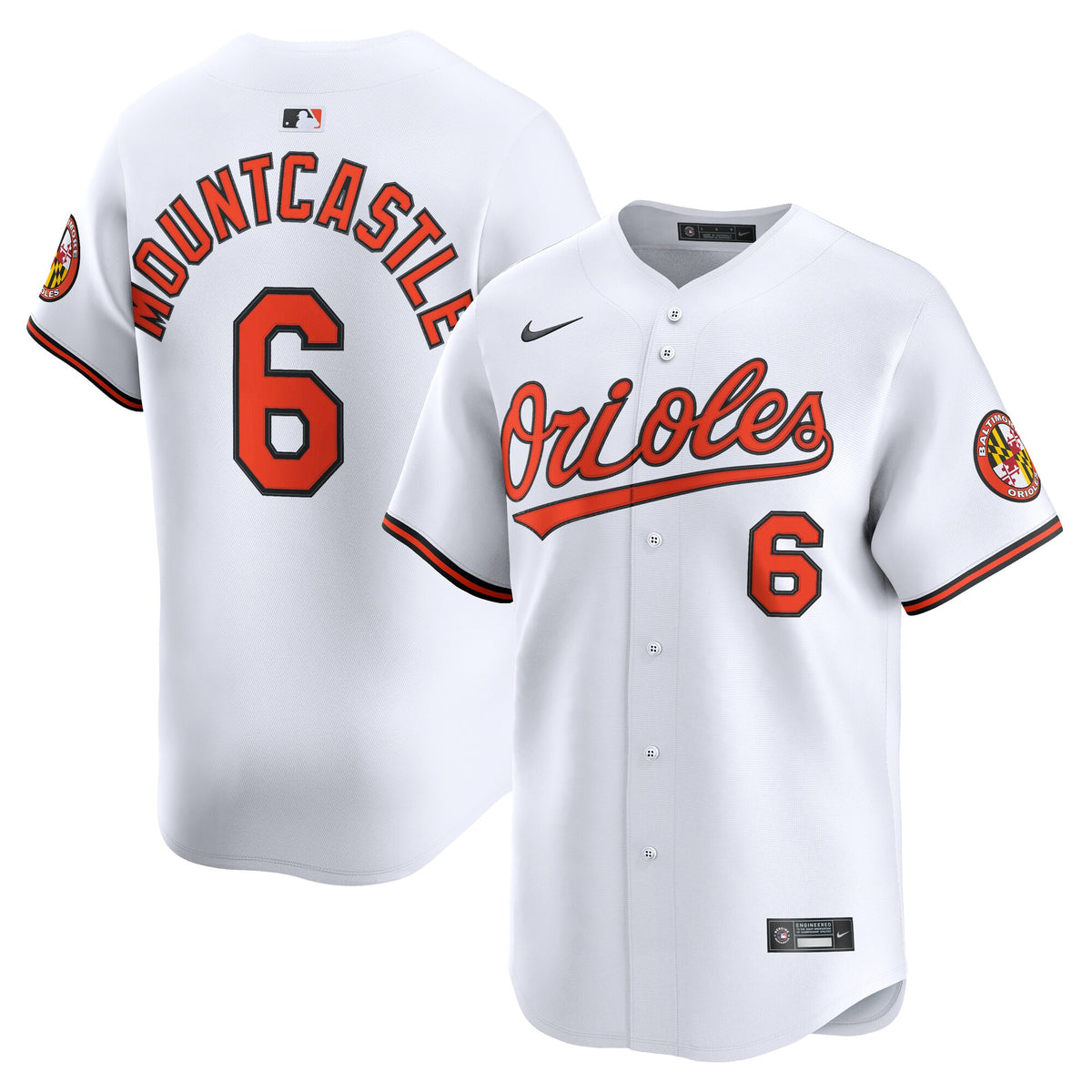 Baltimore Orioles Ryan Mountcastle White Home Limited Player Jersey
