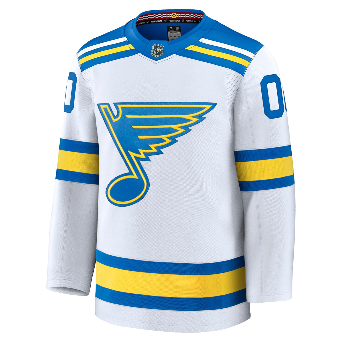 St. Louis Blues Fanatics White Away Premium Custom Jersey