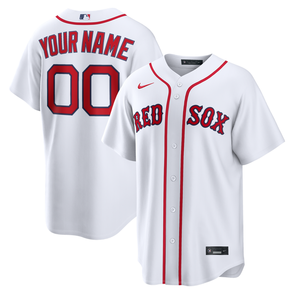Boston Red Sox Nike White Home Replica Custom Jersey