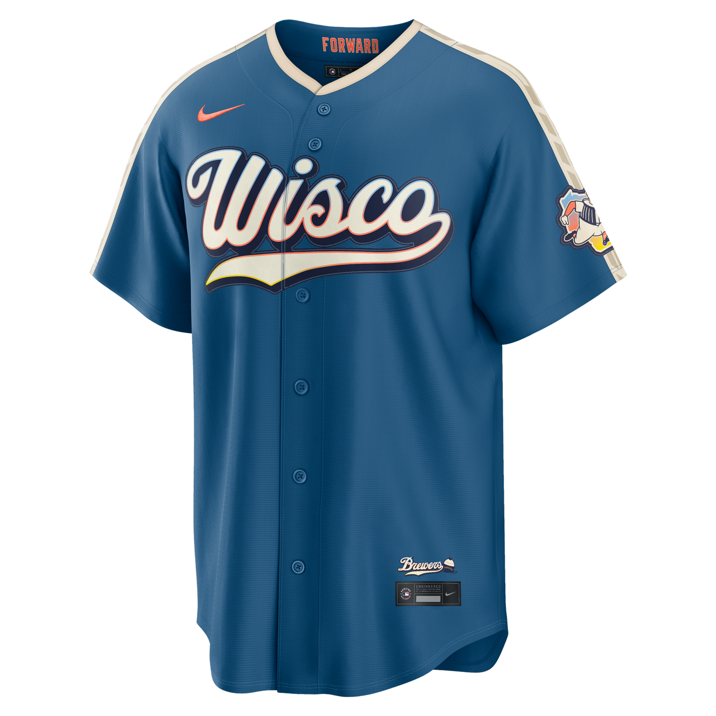 Milwaukee Brewers Nike Mineral Blue 2026 City Connect Stadium Jersey