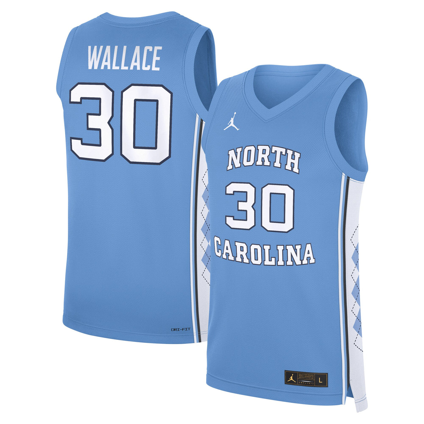 Jordan Brand Rasheed Wallace Carolina Blue North Carolina Tar Heels Road Replica Basketball Jersey