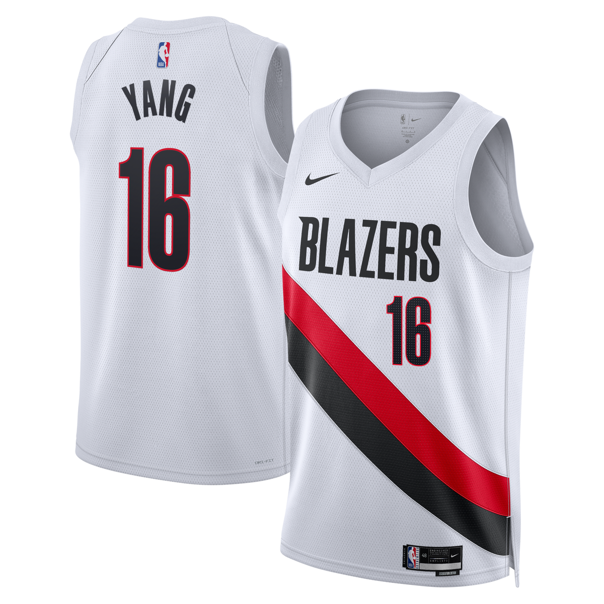 Portland Trail Blazers Replica Association Edition Swingman Jersey - White - Yang Hansen -