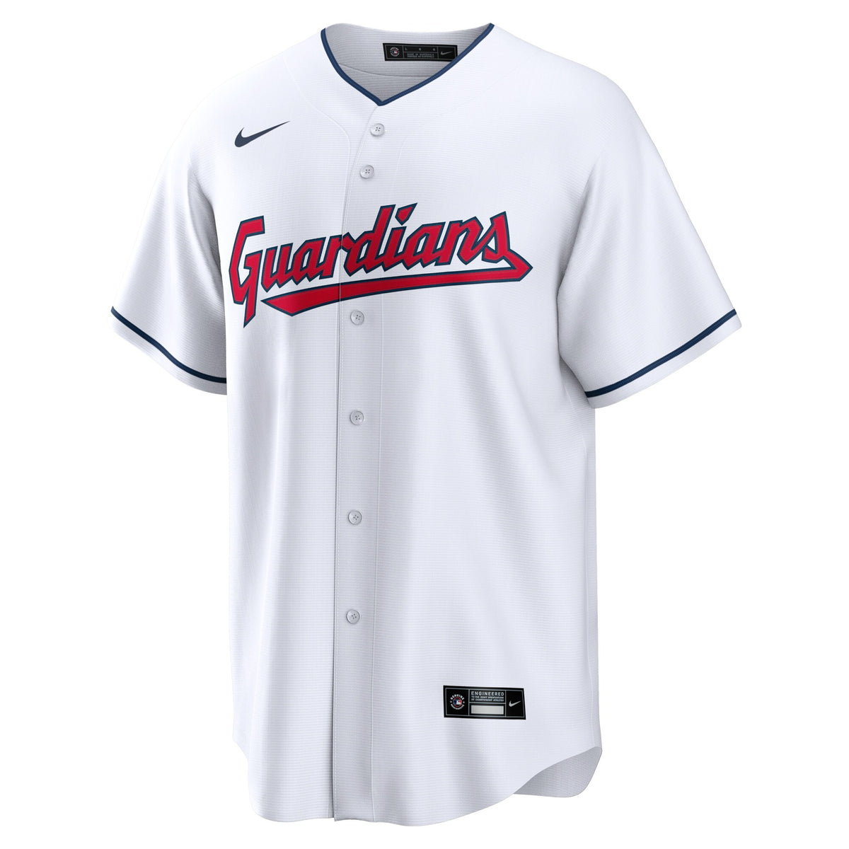 Cleveland Guardians White Home Blank Replica Jersey