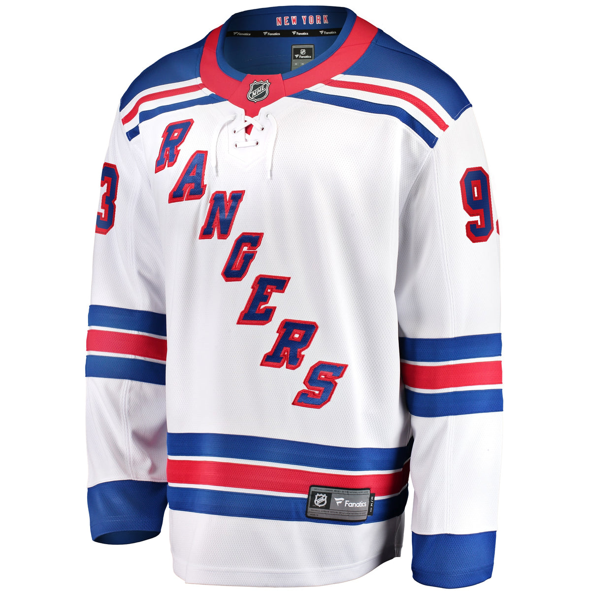 New York Rangers Mika Zibanejad Fanatics White Away Premier Breakaway Player Jersey
