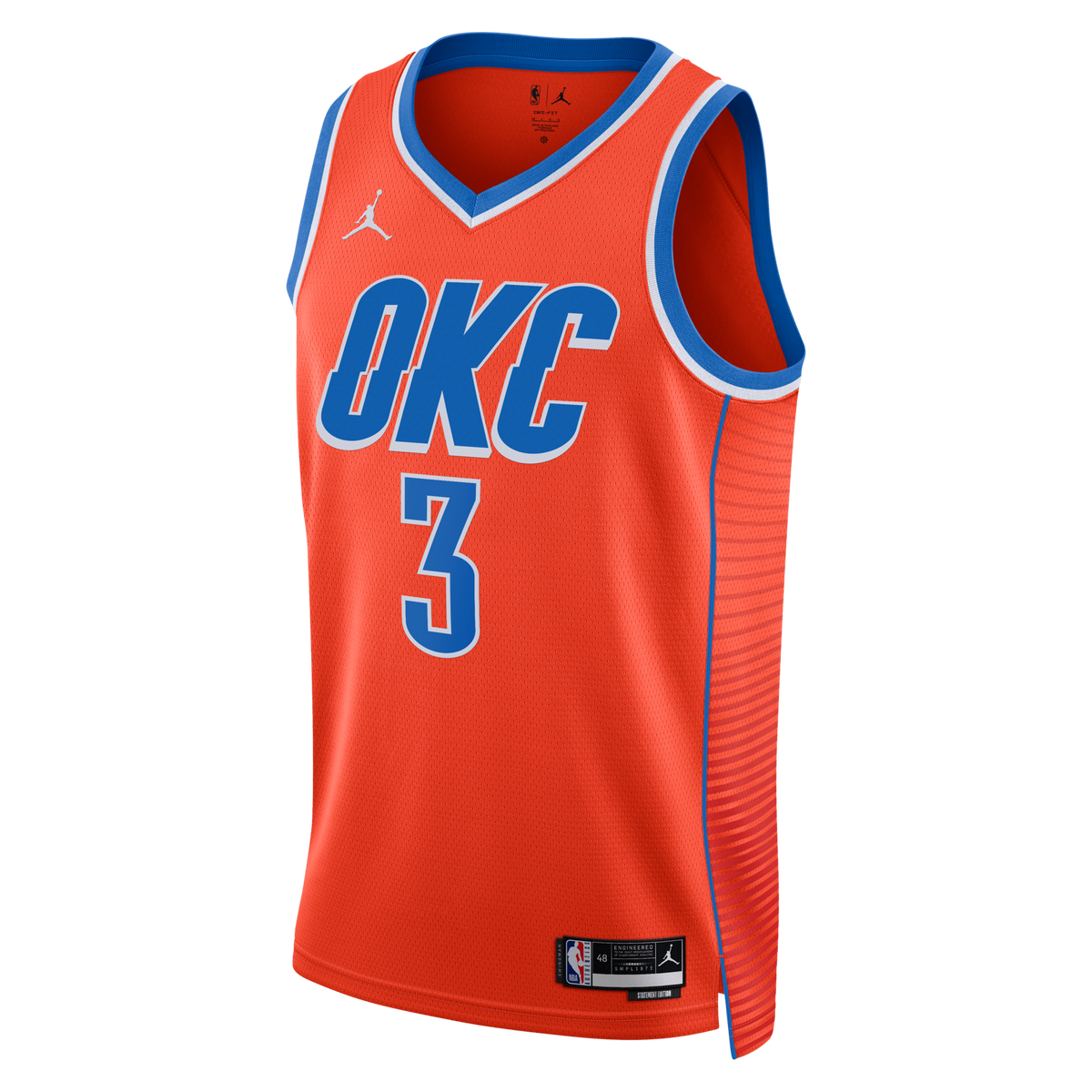 Oklahoma City Thunder Jordan Brand Statement Edition Swingman Jersey - Orange - Jared McCain -