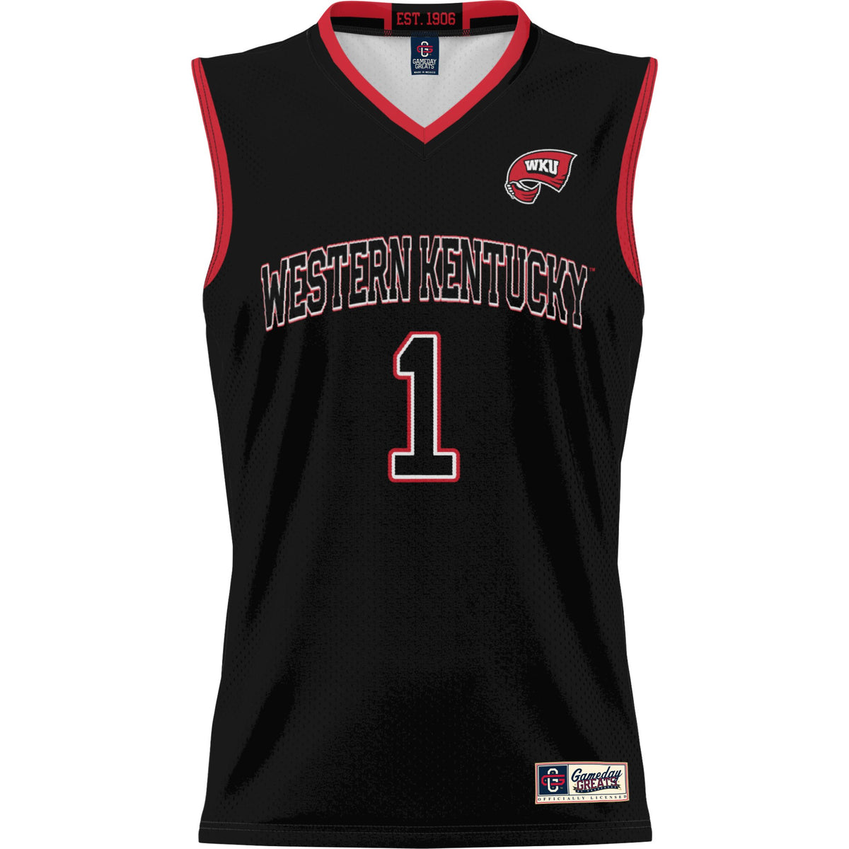 #1 Western Kentucky Hilltoppers GameDay Greats Lightweight Basketball Jersey - Black