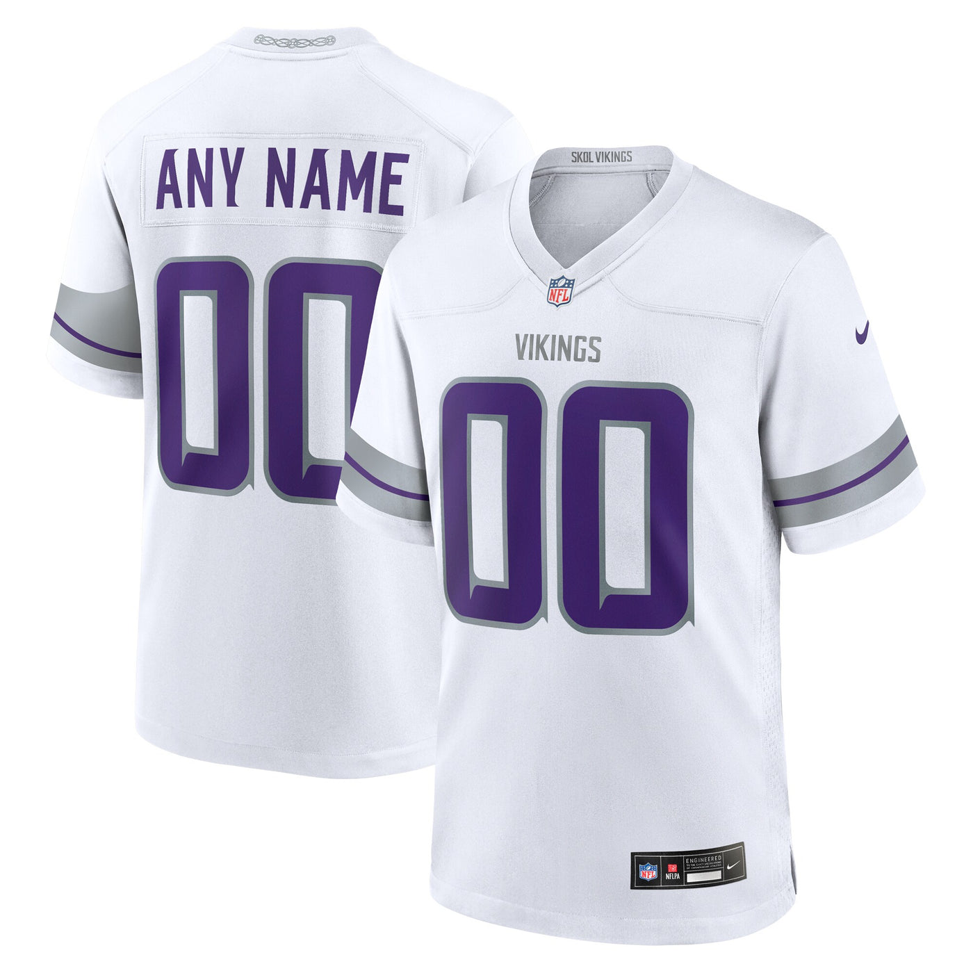 Minnesota Vikings Nike White Alternate Custom Game Jersey