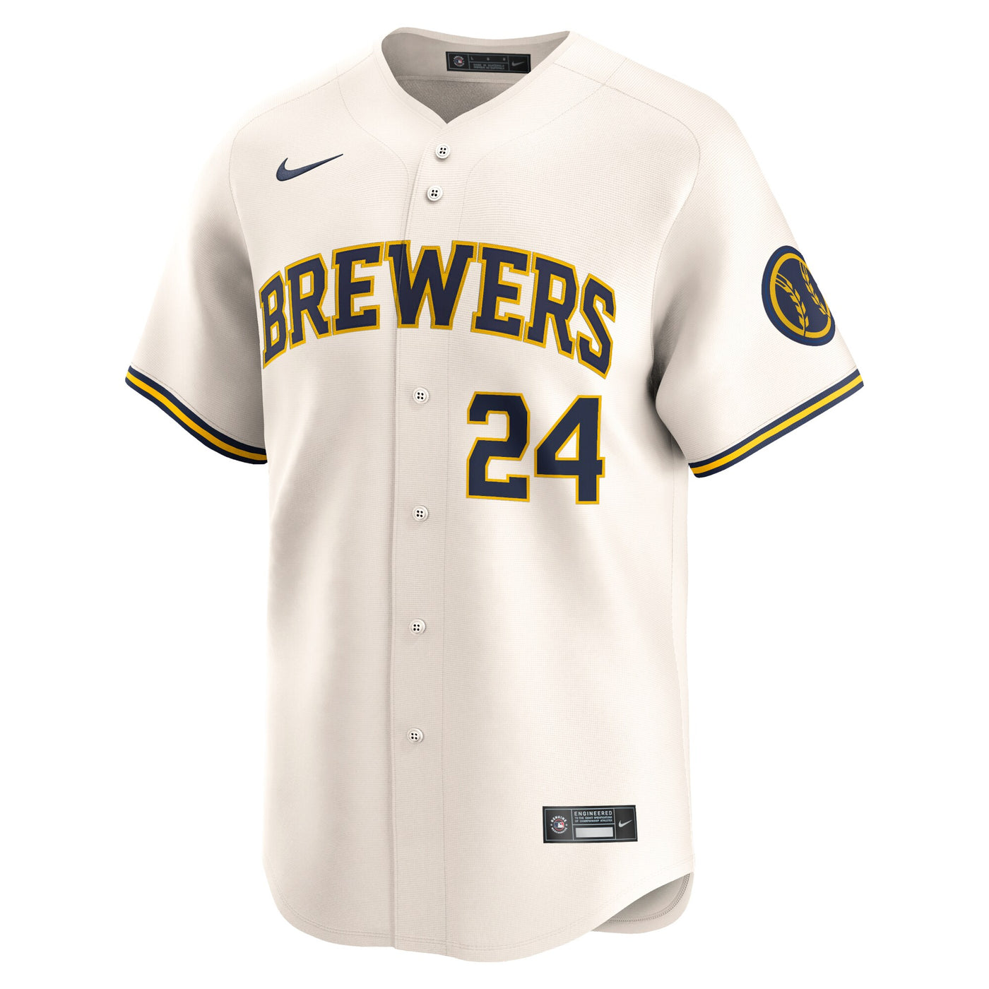 Milwaukee Brewers William Contreras Nike Cream Home Limited Player Jersey