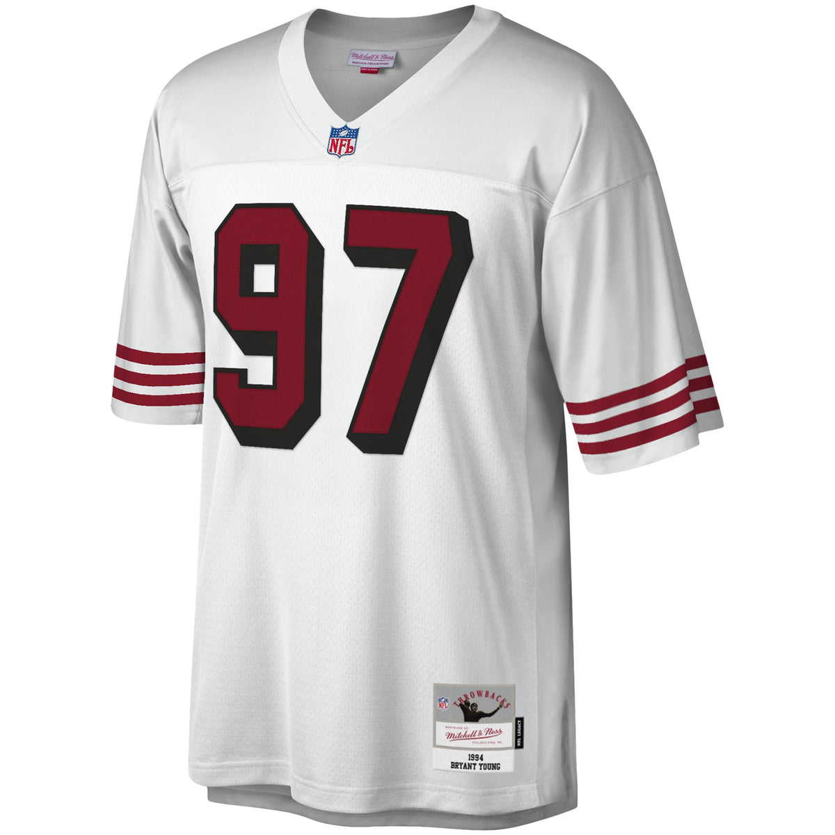 San Francisco 49ers Bryant Young Mitchell & Ness White Legacy Replica Jersey