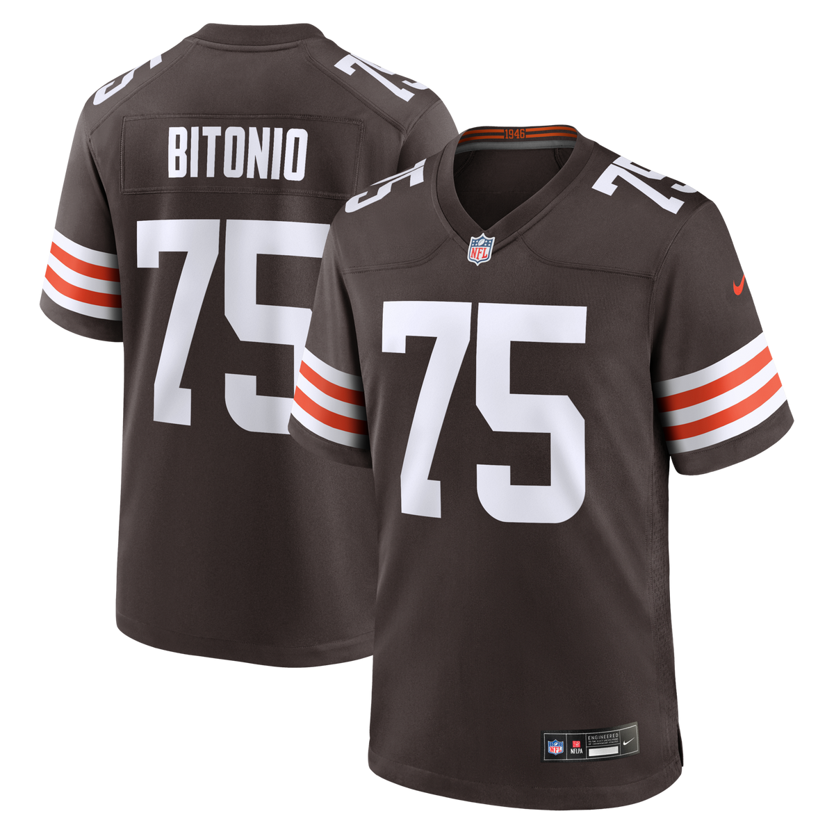 Cleveland Browns Joel Bitonio Brown Game Jersey
