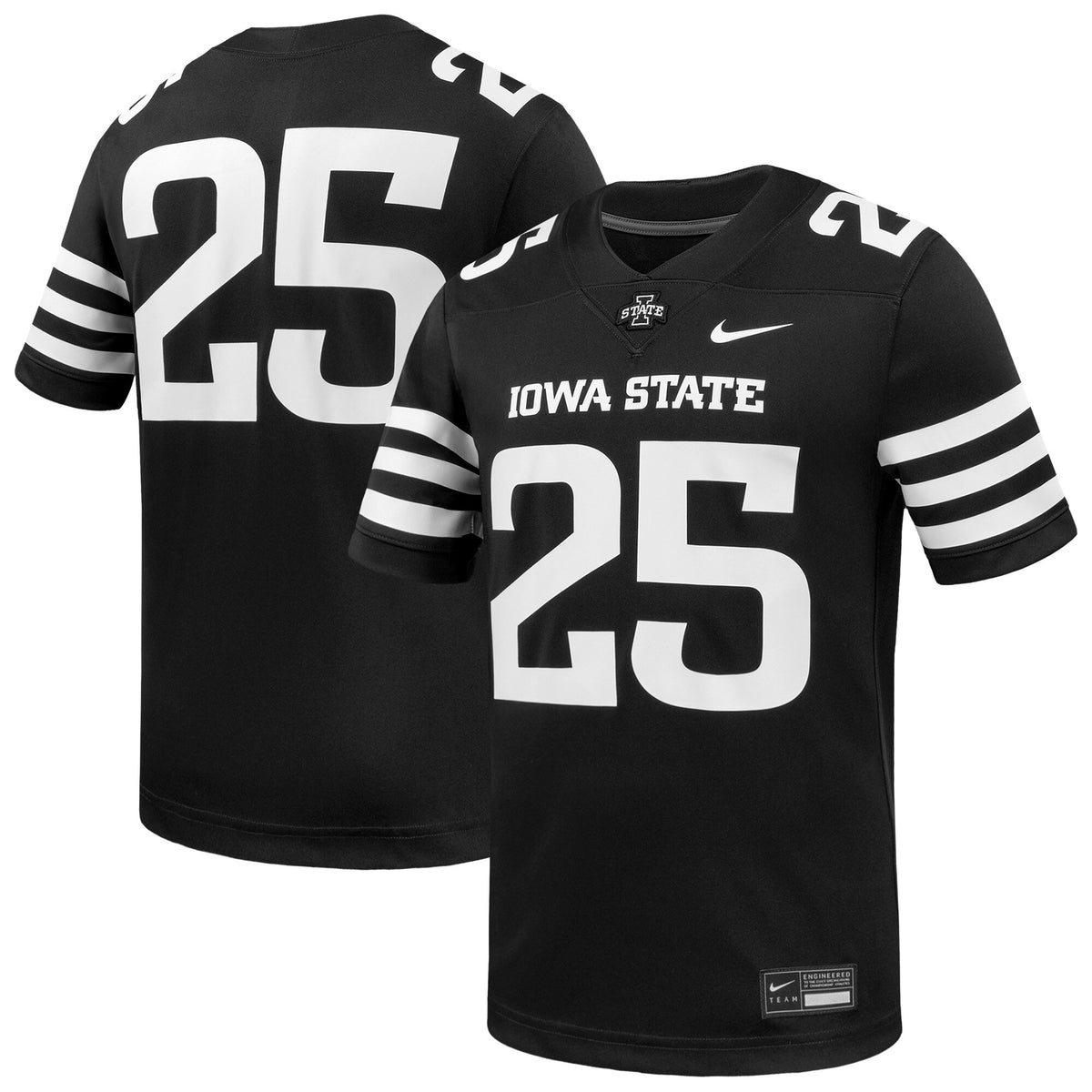 #1 Iowa State Cyclones Alternate Game Football Jersey - Black