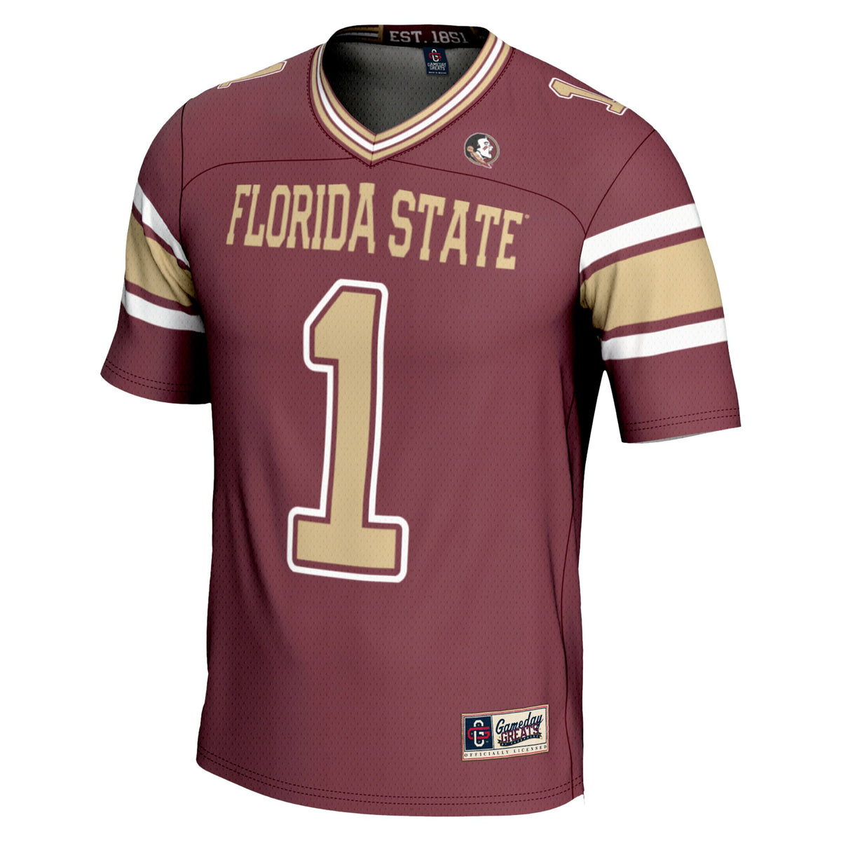 #1 Florida State Seminoles GameDay Greats Endzone Football Jersey - Garnet