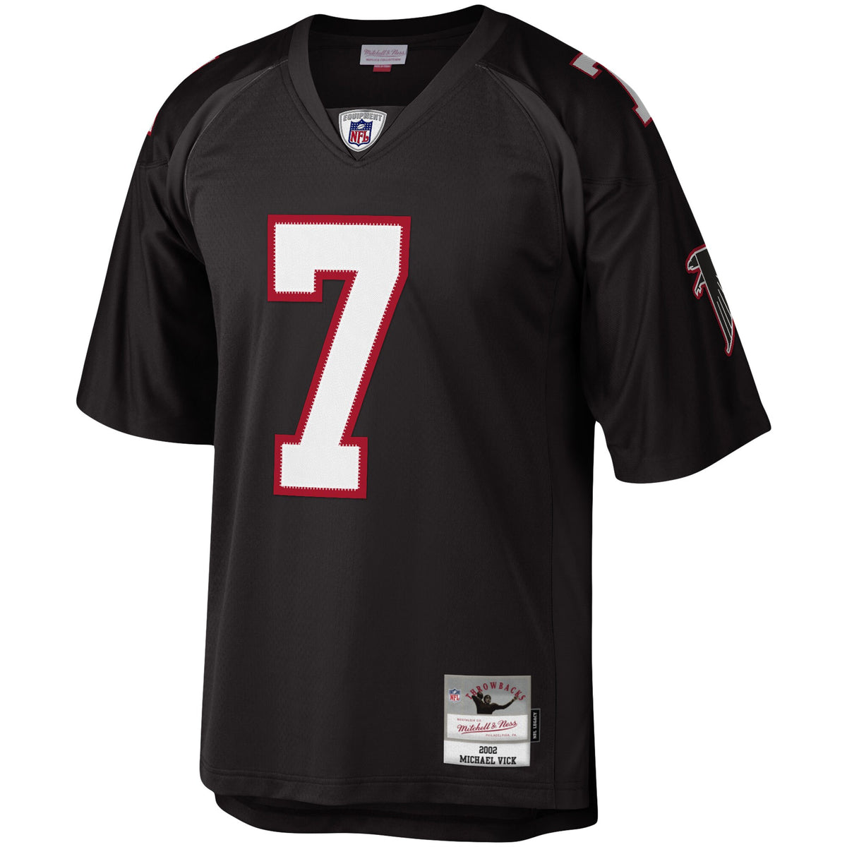 Atlanta Falcons Michael Vick Mitchell & Ness Black Legacy Replica Jersey