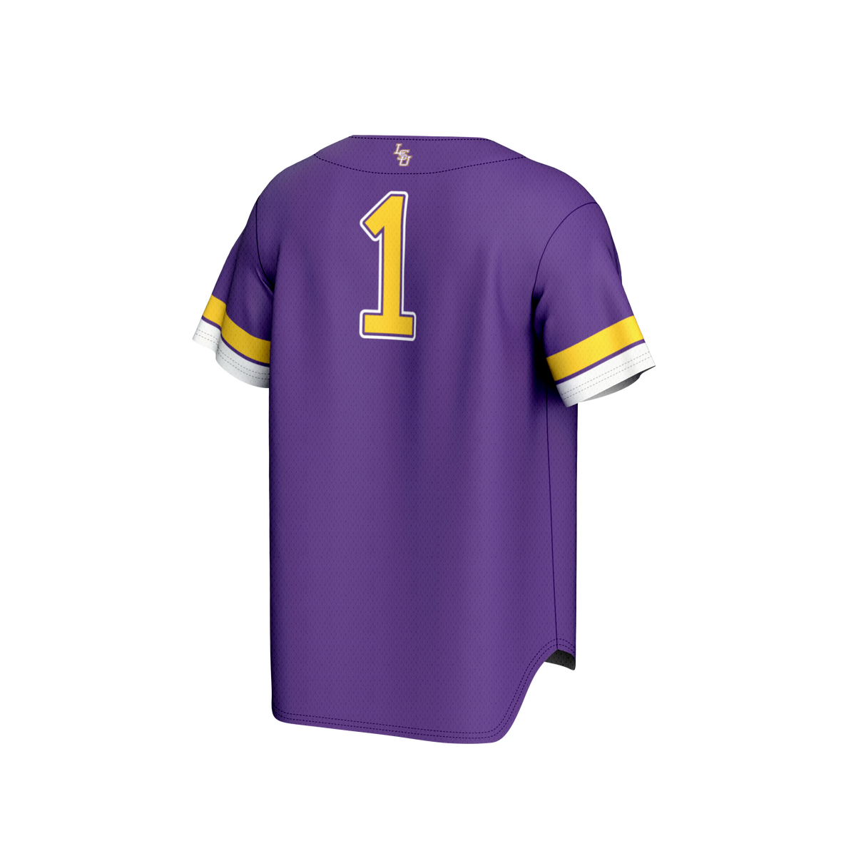 #1 LSU Tigers GameDay Greats Lightweight Collegiate Baseball Fashion Jersey - Purple