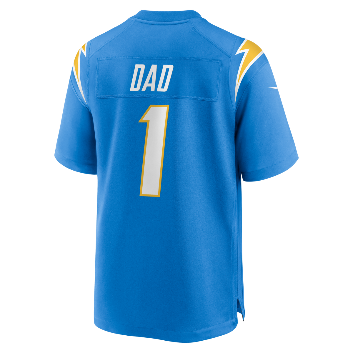 Los Angeles Chargers Number 1 Dad Powder Blue Game Jersey