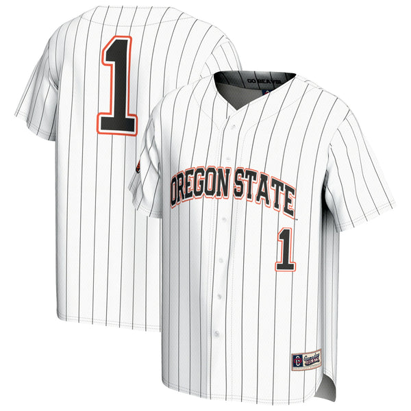GameDay Greats #1 White Oregon State Beavers Lightweight Baseball Fashion Jersey