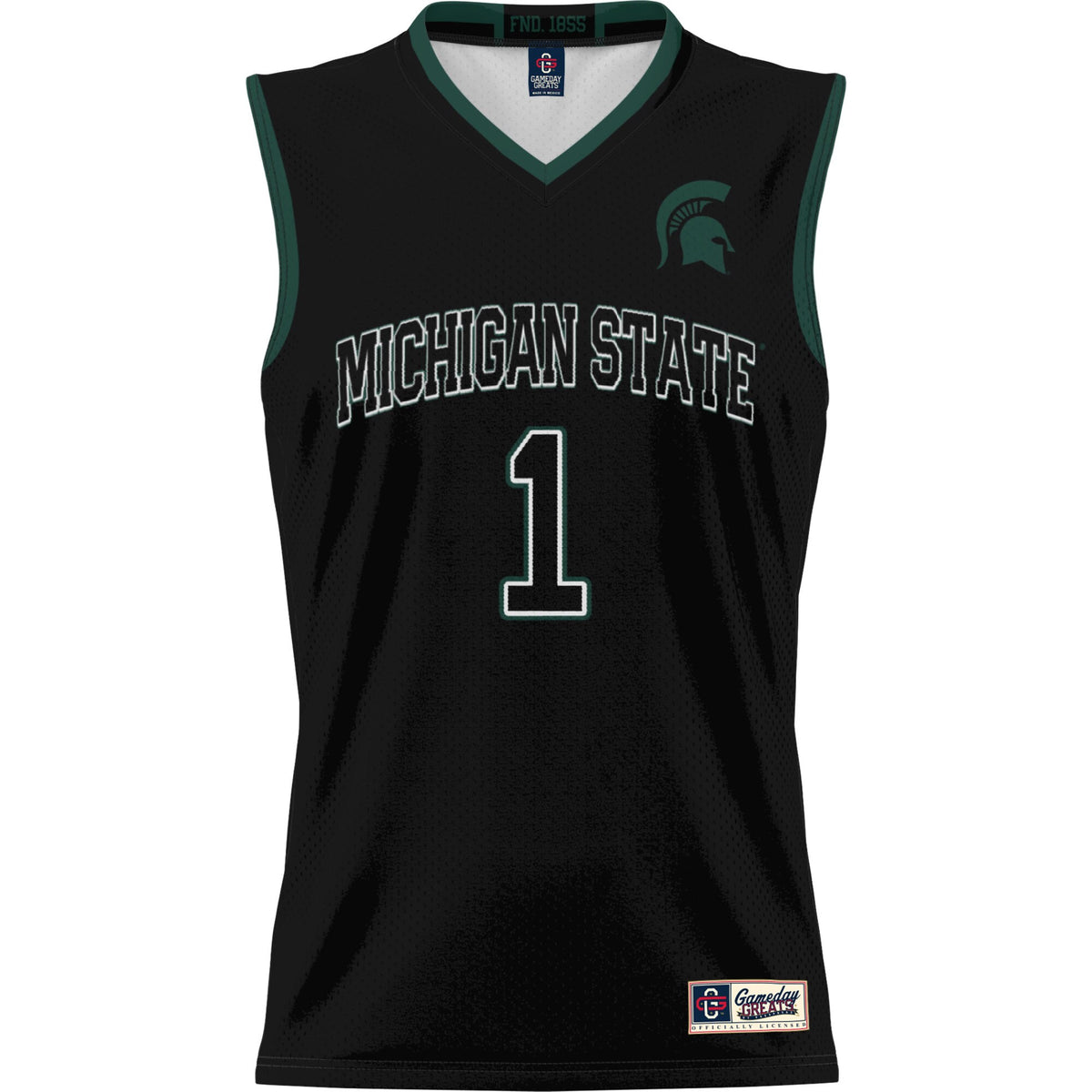 #1 Michigan State Spartans GameDay Greats Lightweight Basketball Jersey - Black