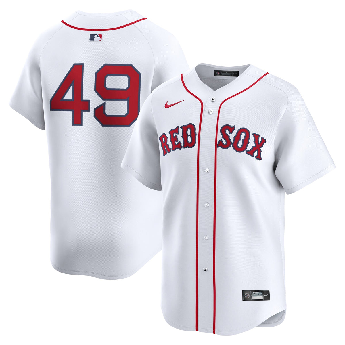 Boston Red Sox Tim Wakefield White Home Limited Player Jersey