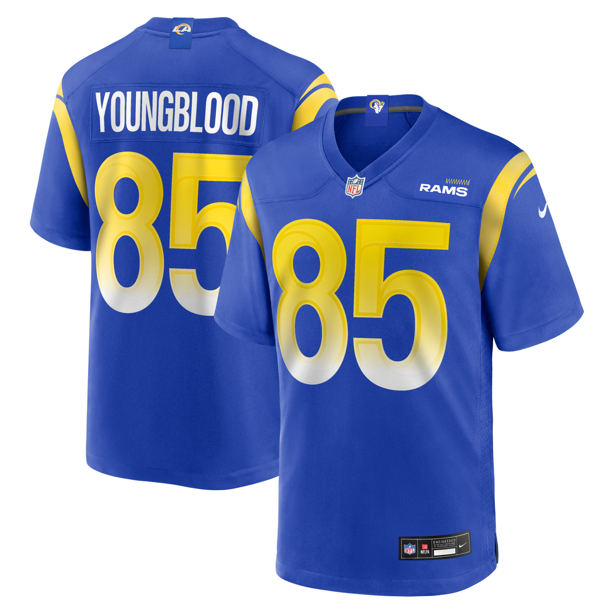 Los Angeles Rams Jack Youngblood Royal Game Retired Player Jersey