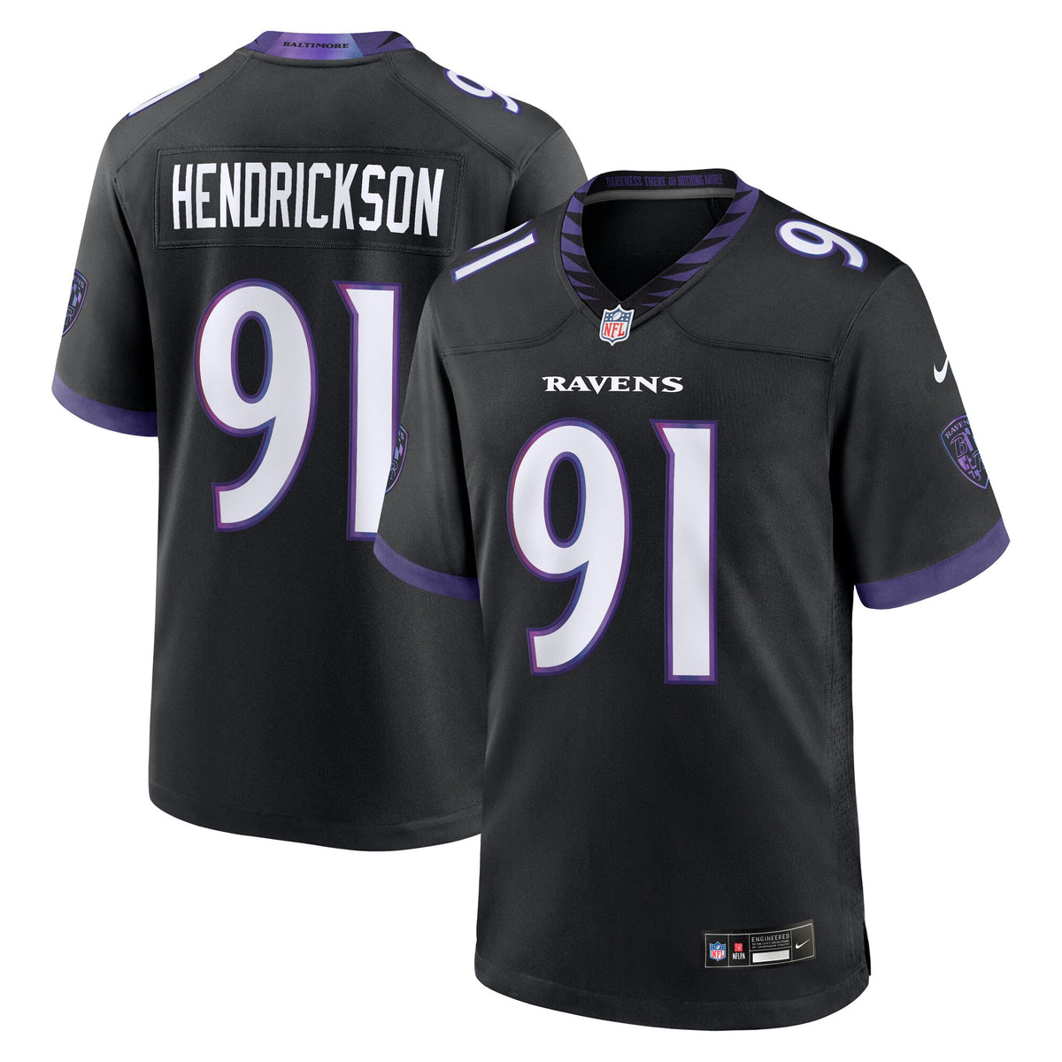 Baltimore Ravens Trey Hendrickson Black Alternate Game Jersey