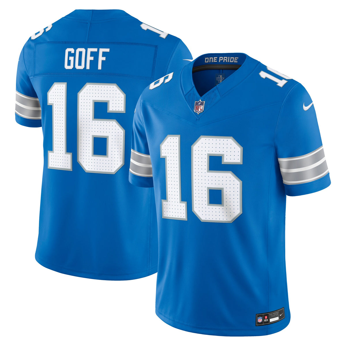 Detroit Lions Jared Goff Blue Team Vapor F.U.S.E. Stitched Limited Jersey