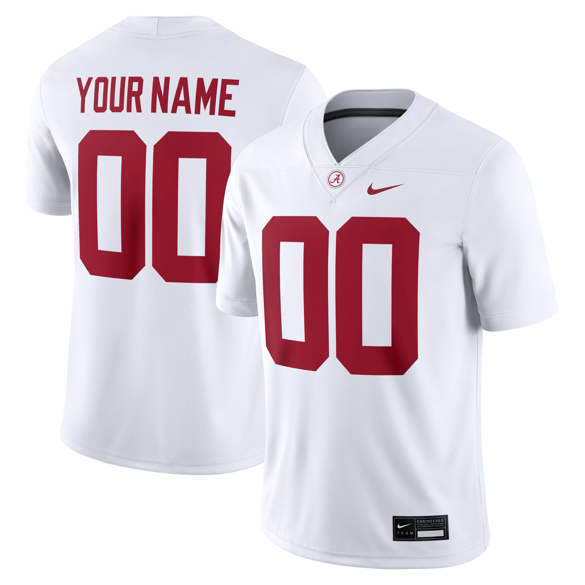Alabama Crimson Tide Custom Game Jersey - White