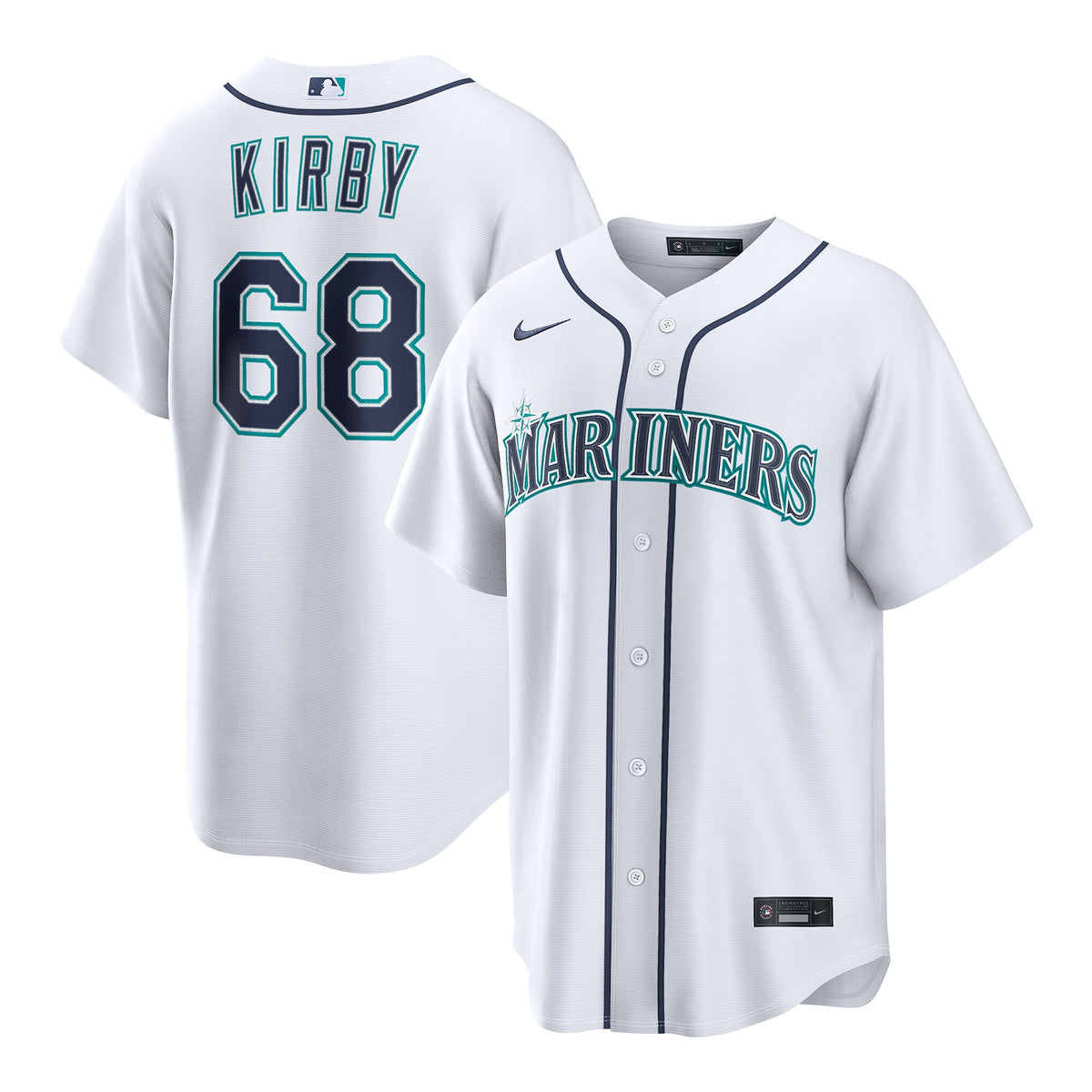 Seattle Mariners George Kirby White Home Replica Jersey