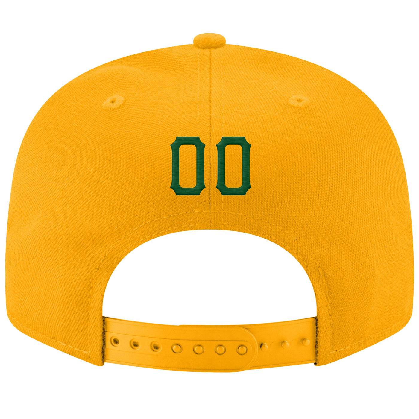 Custom Gold Green-White Stitched Adjustable Snapback Hat