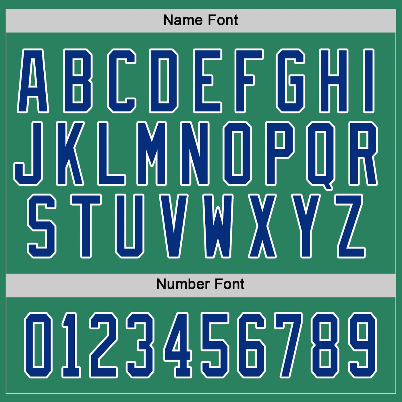 Custom Kelly Green Royal-White Hockey Jersey