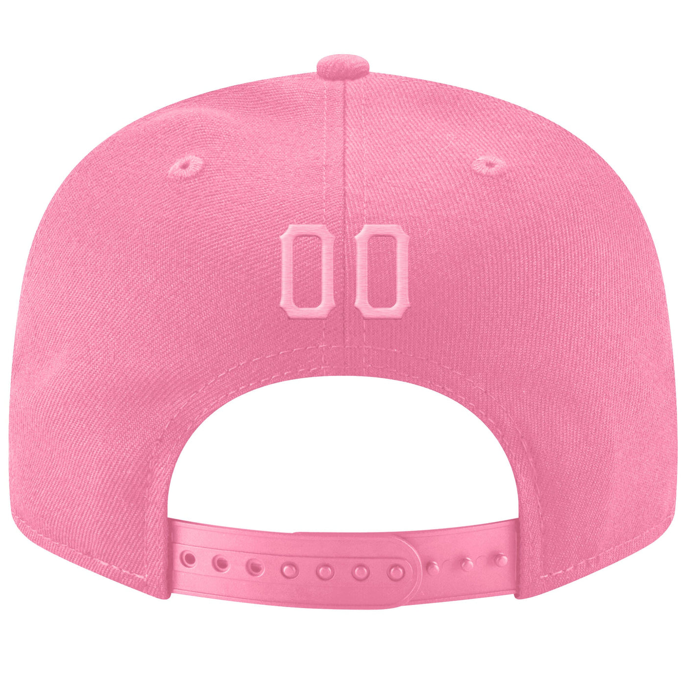 Custom Pink Pink-White Stitched Adjustable Snapback Hat